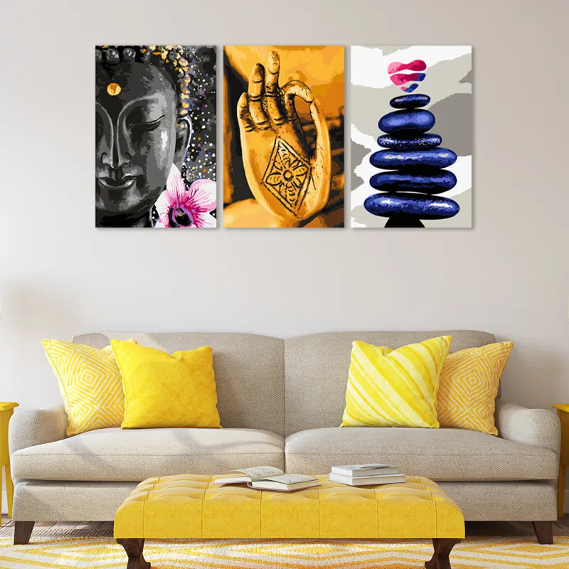Tableau sur toile Bouddha pour Salon Zen
