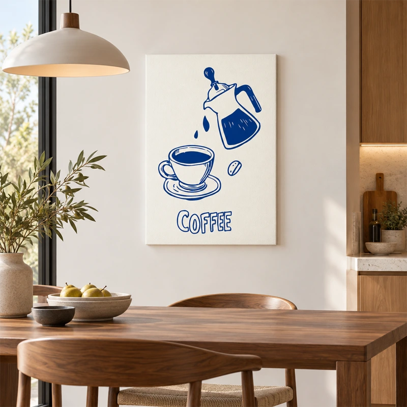 Tableau sur toile Coffee Retro