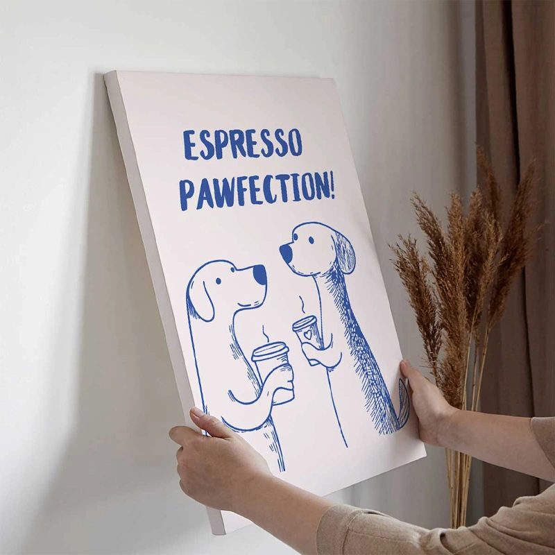 Tableau sur toile Espresso Pawfection