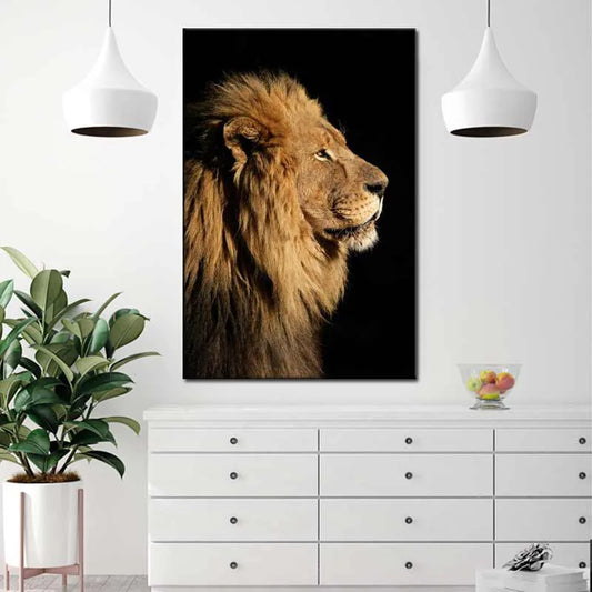 Impression sur toile avec un Lion - TabloDéco.fr