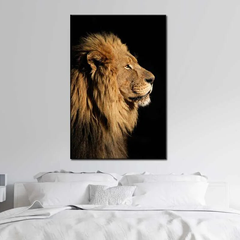 Tableau sur toile Lion - TabloDéco.fr