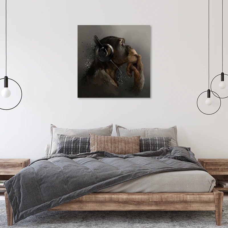 Tableau sur toile Monkey Music dans une chambre