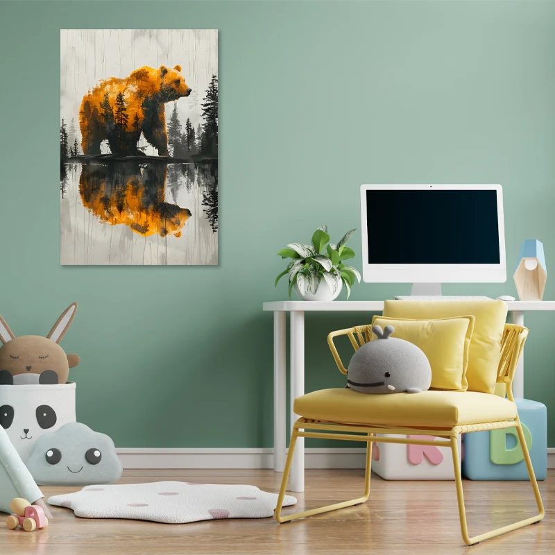 Tableau sur toile Scandinave avec un Ours