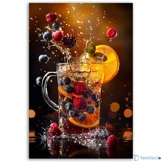 Tableau Tasse d’eau Fruitée Gourmande
