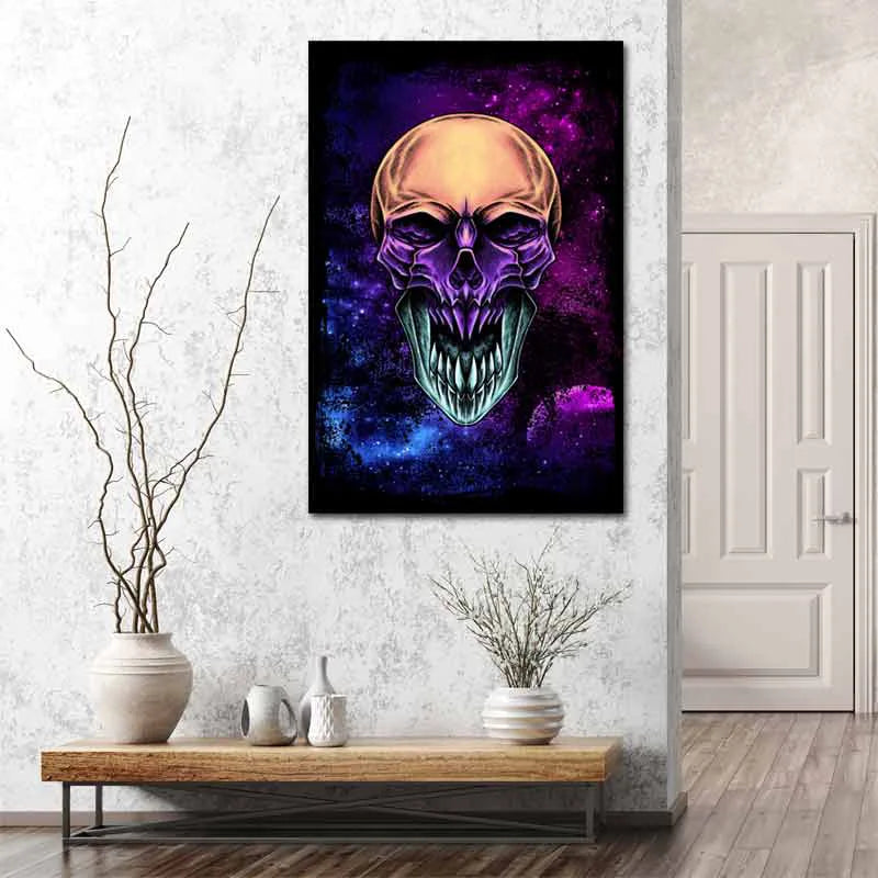 Toile murale Design d'une Tête de Mort - TabloDéco.fr