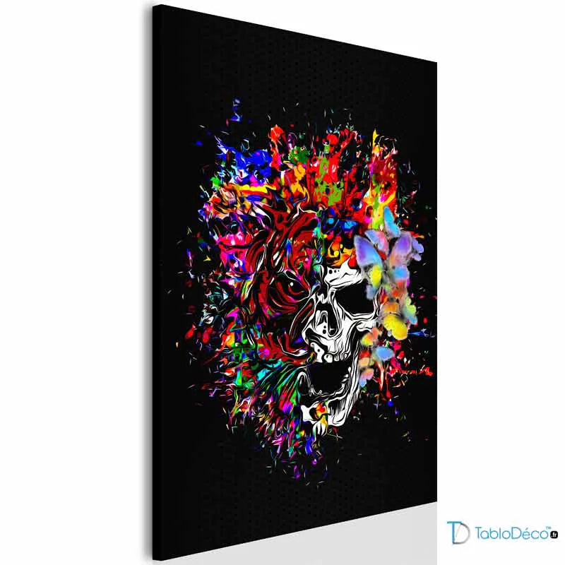 Acheter un tableau tête de mort papillon - TabloDéco.fr