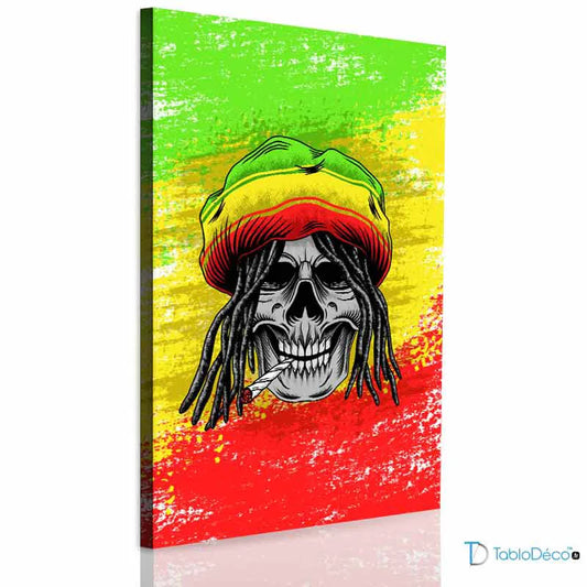 Acheter un Tableau Tête de Mort Rasta - TabloDéco.fr