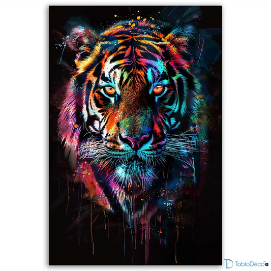 Tableau Tigre Néon - TabloDéco.fr