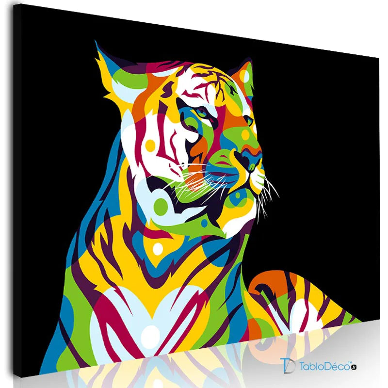 Acheter un Tableau Tigre Pop Art - TabloDéco.fr