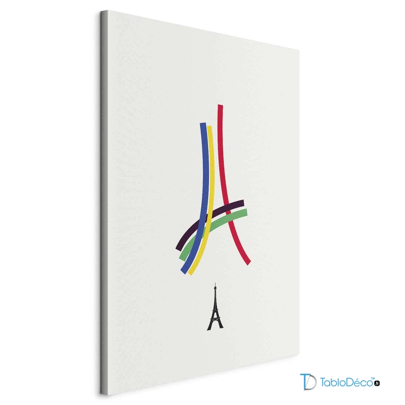 Tableau Tour Eiffel Multicolore (JO Paris 2024)