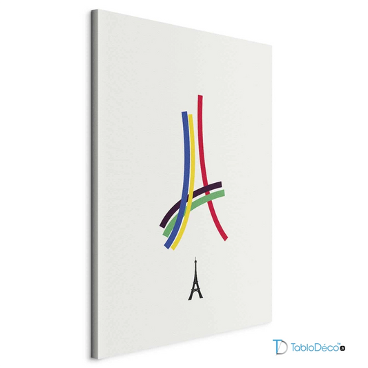 Tableau Tour Eiffel Multicolore (JO Paris 2024)