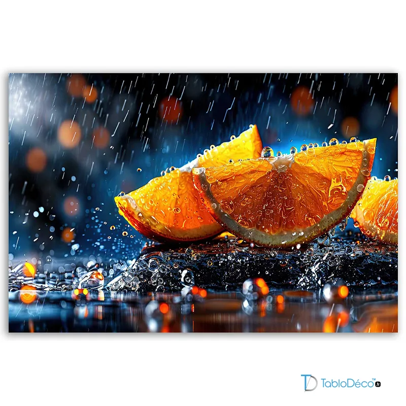 Tableau Tranches d’Orange et Gouttes d’eau