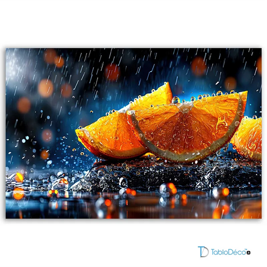 Tableau Tranches d’Orange et Gouttes d’eau