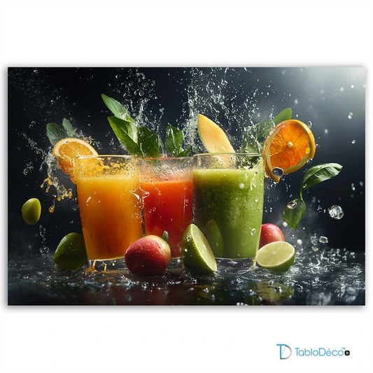 Tableau Verres Smoothies Glacés - TabloDéco.fr