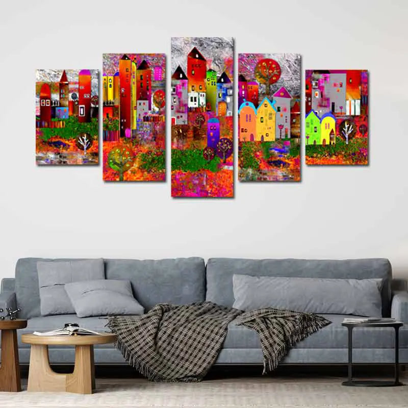 Tableau Ville Abstraite - TabloDéco.fr