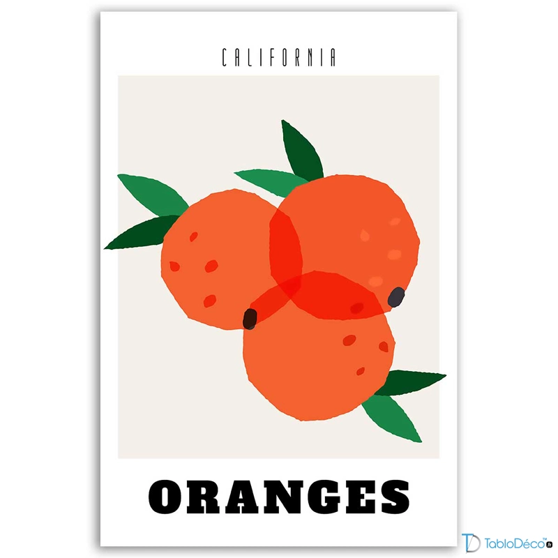 Tableau Vintage Oranges California