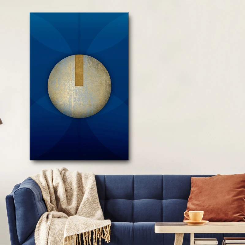 Toile murale Bleu Moderne dans un salon