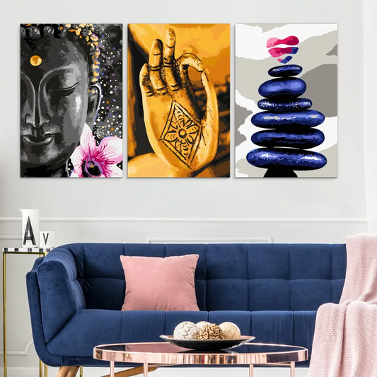 Toile déco avec un Bouddha pour Salon Zen