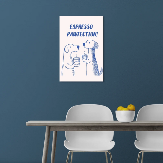 Toile déco Espresso Pawfection