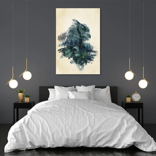 Toile déco d'un Hibou de la Sagesse