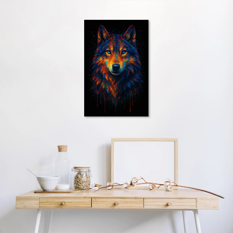 Toilde déco d'un Loup Flamboyant