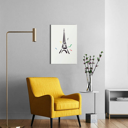 Toile déco Tour Eiffel en Fête (JO Paris 2024)