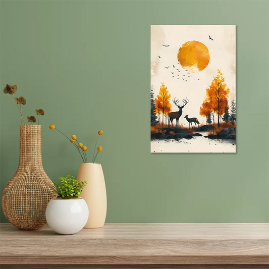 Toile imprimée de style Scandinave avec des Animaux