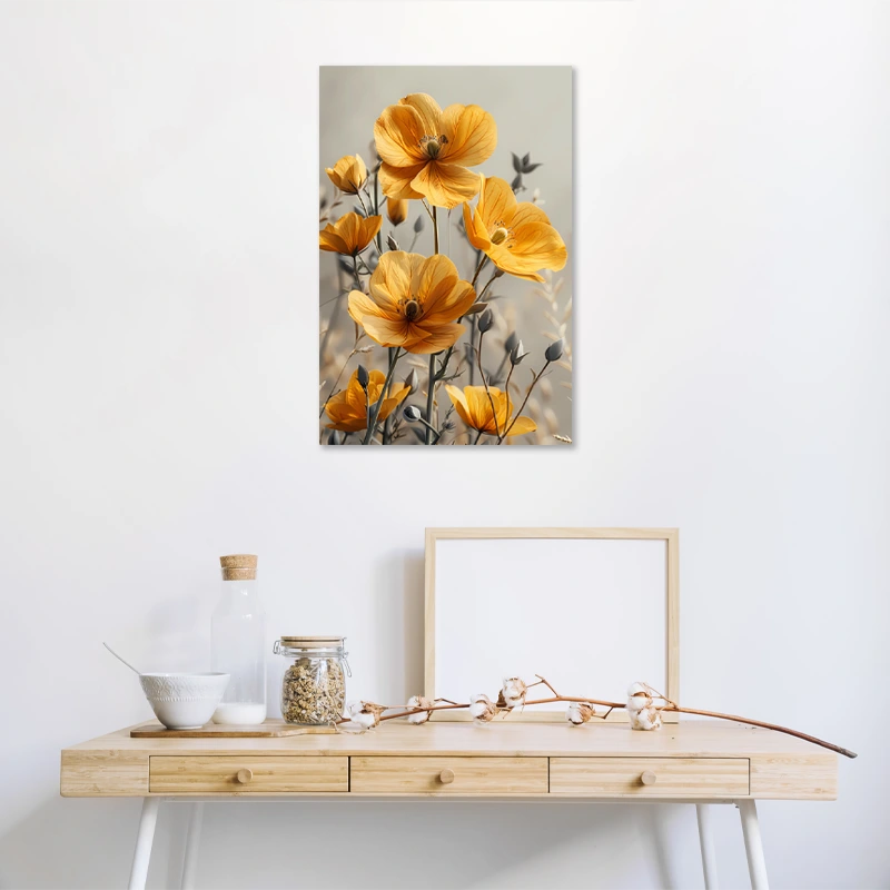 Toile imprimée avec des Fleurs de style Scandinave
