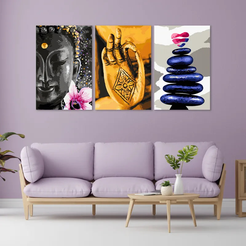 Toile murale Bouddha pour Salon Zen
