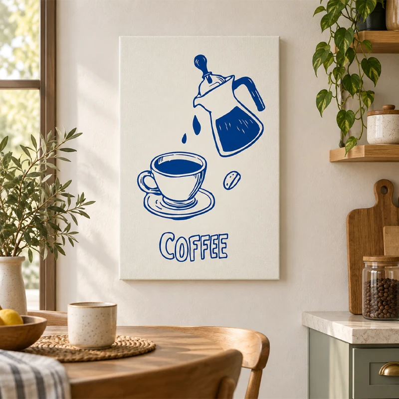Toile murale déco Coffee Retro