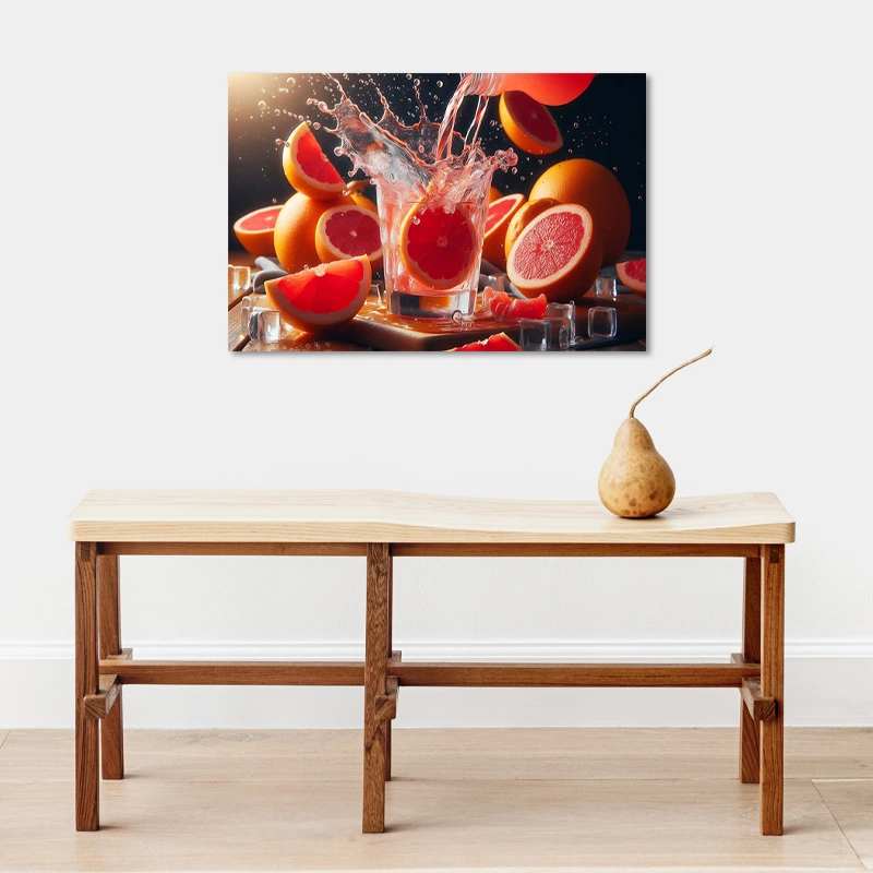 Toile murale Pamplemousse Vitaminé pour la cuisine