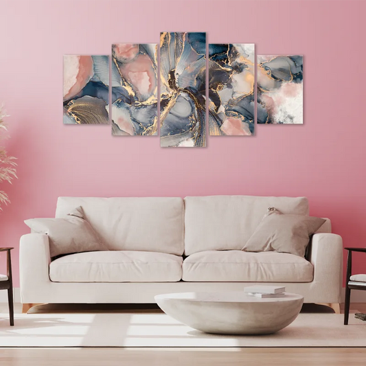 Toile murale Scandinave en 5 panneaux