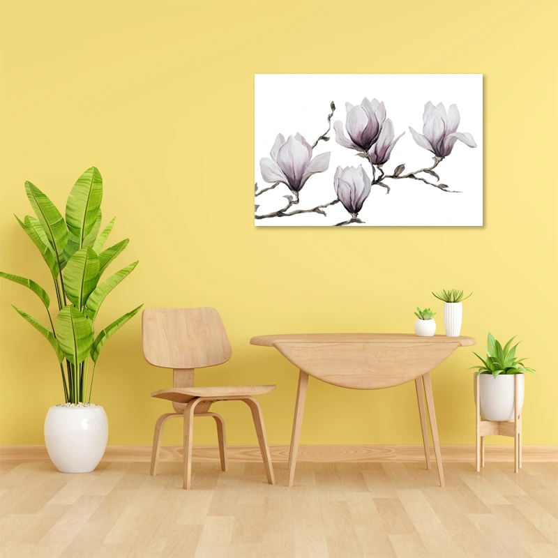 Toile murale style Scandinave avec des Magnolias