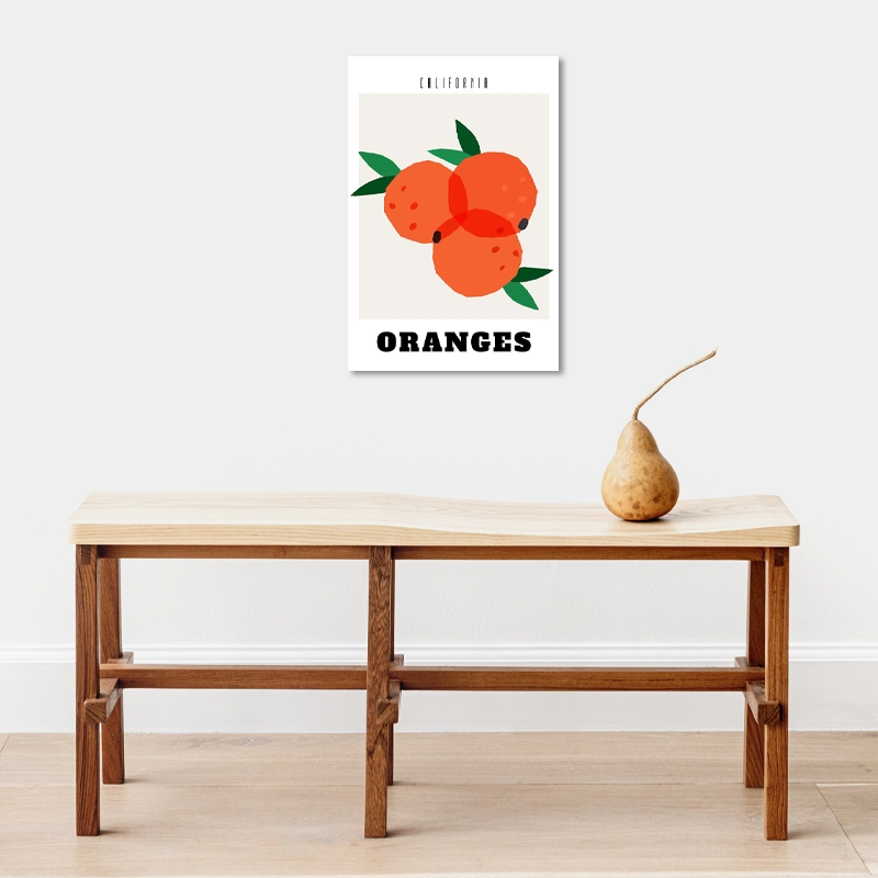 Toile murale Vintage Oranges California pour la cuisine