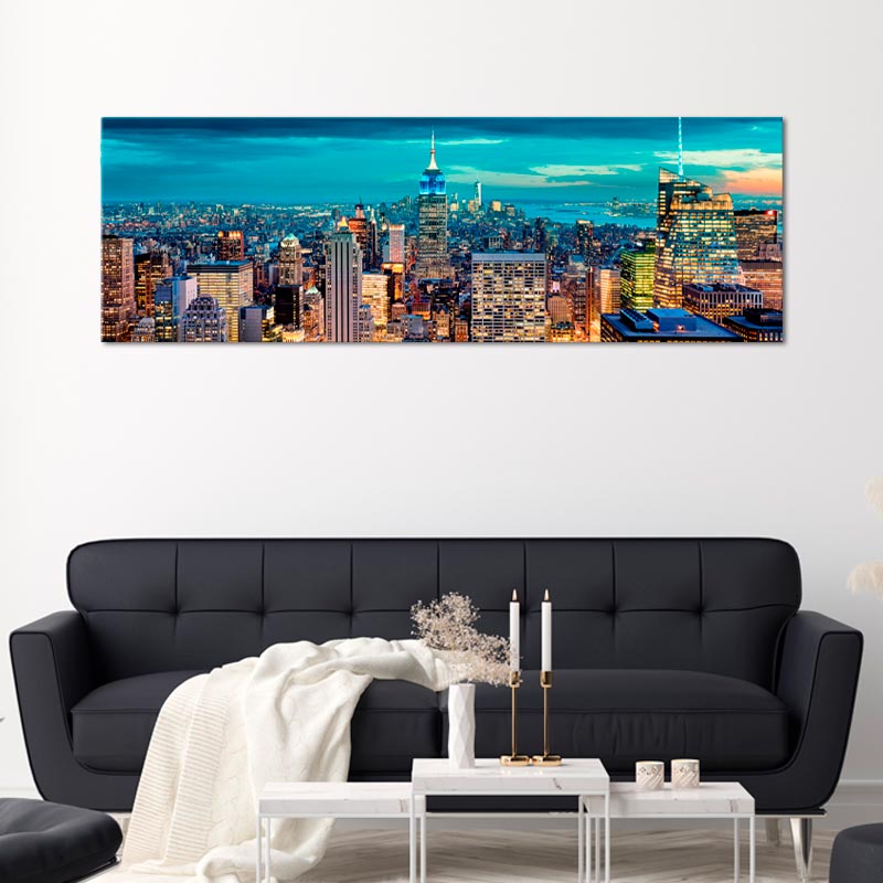 Toile imprimée Panoramique XXL de la Big Apple - TabloDéco.fr