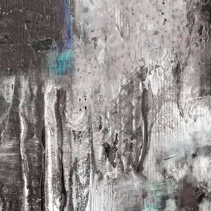 Tableau peint à la main - Abstrait Argenté