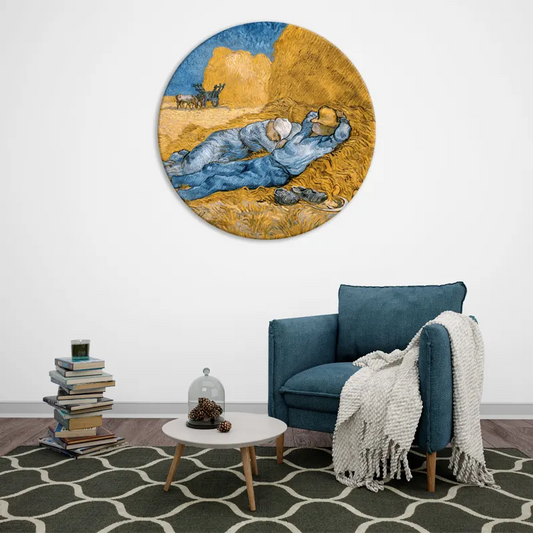 Toile ronde de La Méridienne de Vincent Van Gogh