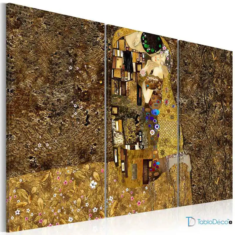 Acheter un Triptyque de Gustave Klimt le Baiser - TabloDéco.fr