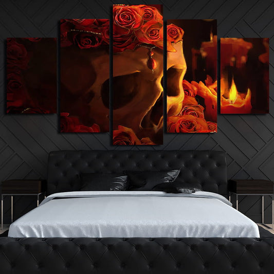 Déco Tête de Mort en Tableau pour Chambre