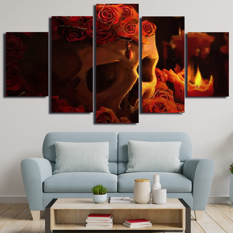 Décoration Murale pour Chambre avec une Tête de Mort