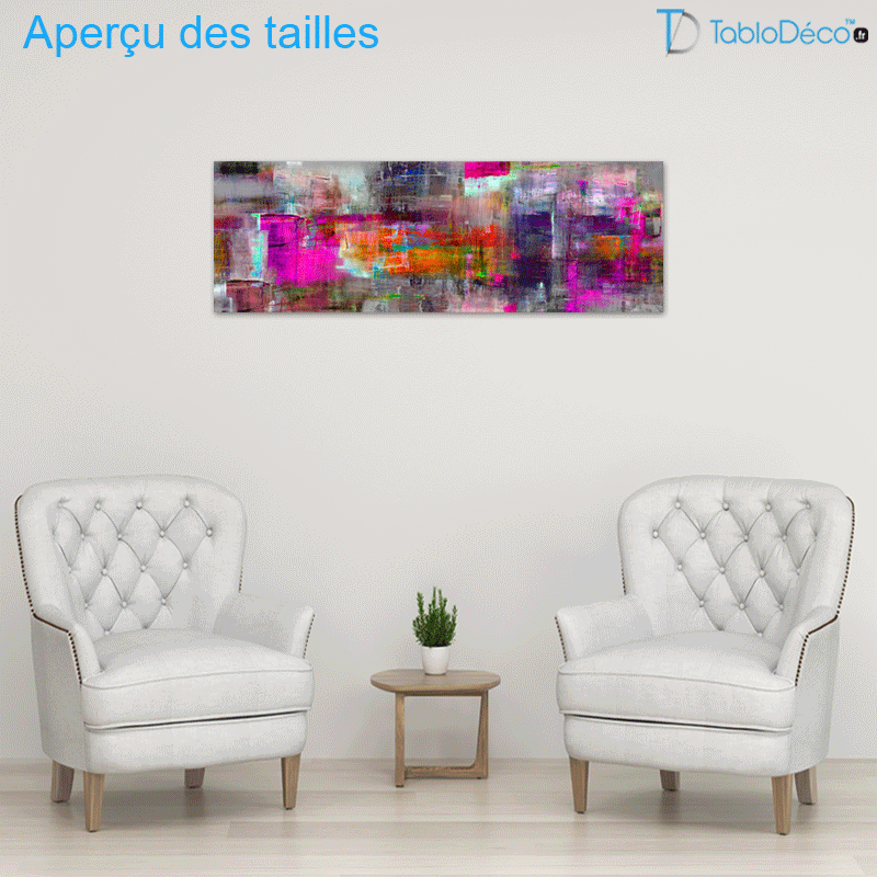 Grand Tableau Coloré Abstrait