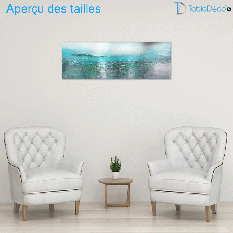 Tableau Abstrait Bleu Vert