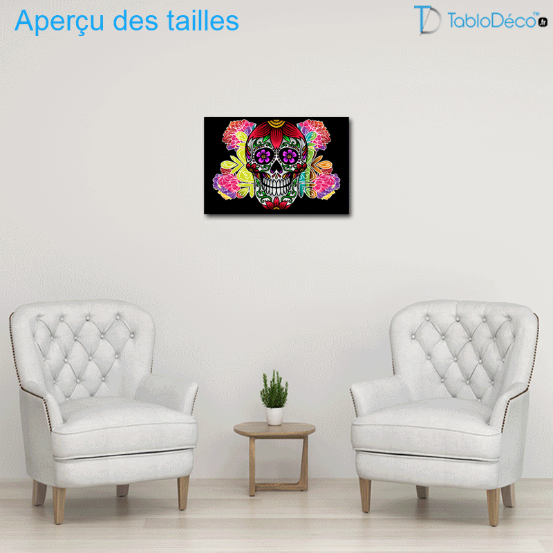 Aperçu des tailles du Tableau Art Mexicain