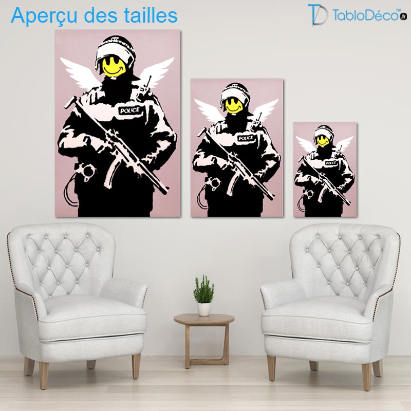 Tableau Banksy "Flying Copper"
