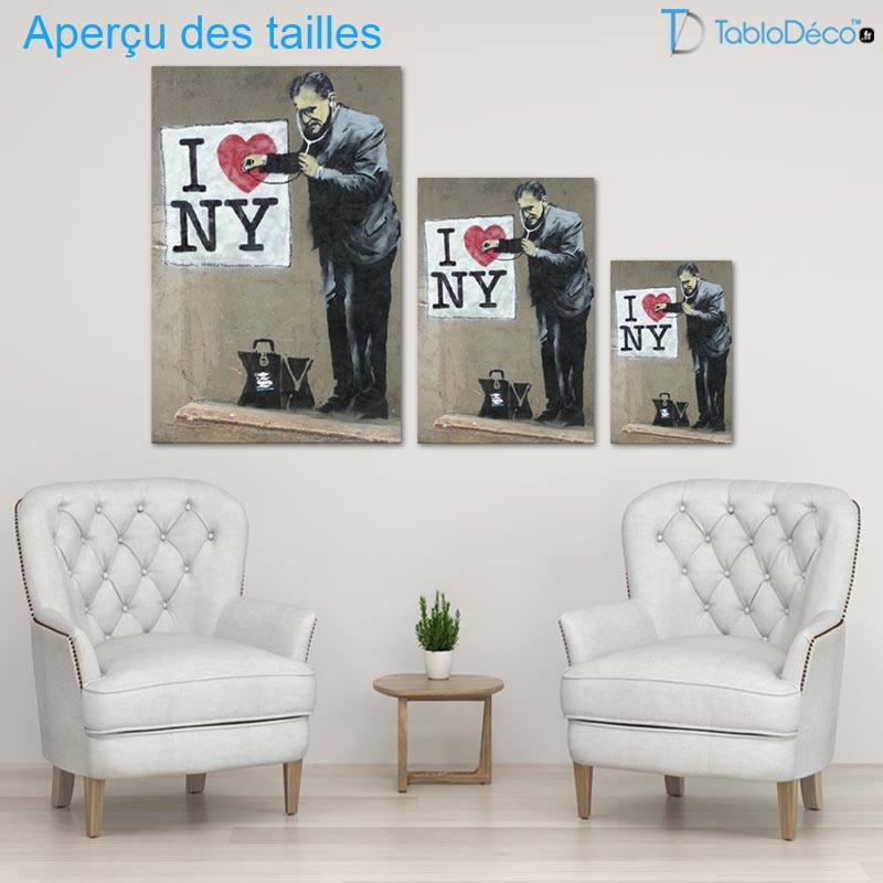 Tableau Banksy "I Love New York"