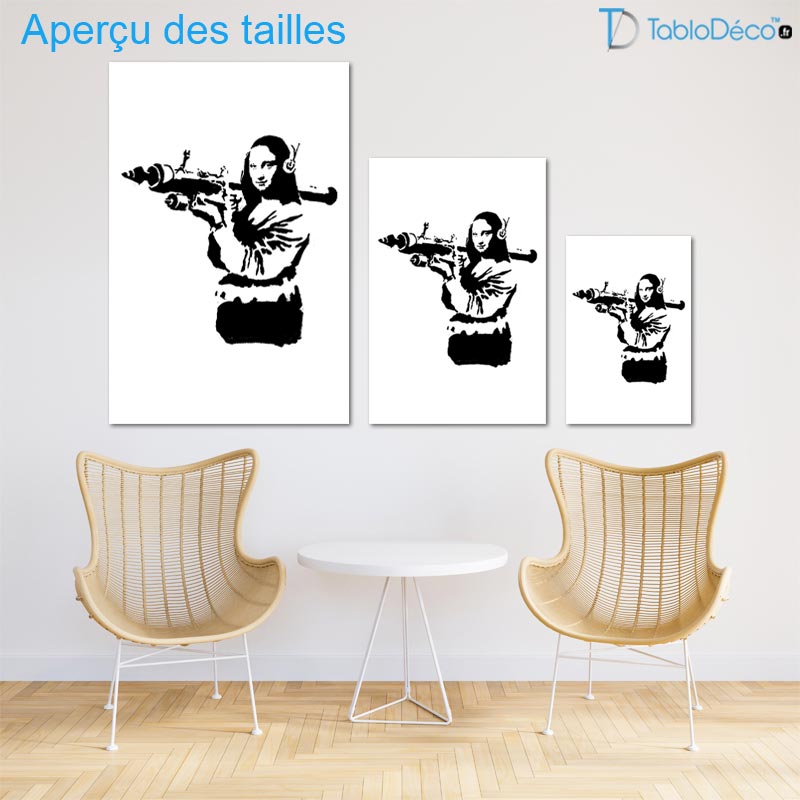 Tableau Banksy "Mona Lisa Bazooka"