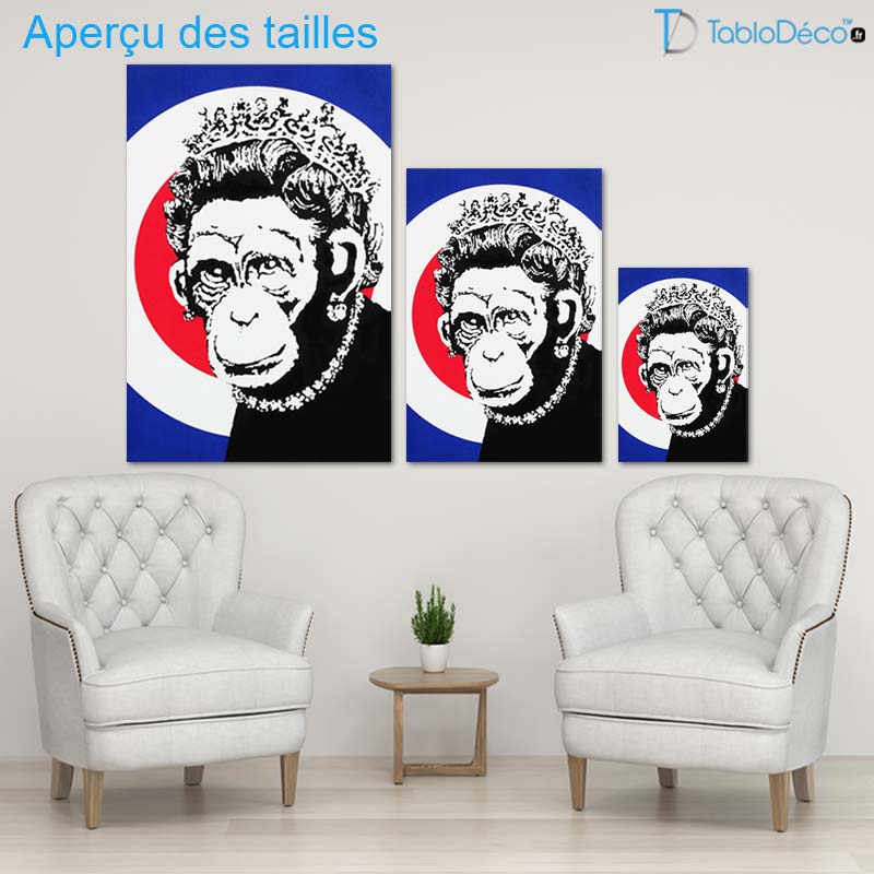 Tableau Banksy "Monkey Queen"