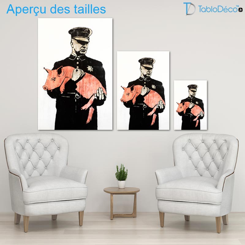 Tableau Banksy "Police Pig"