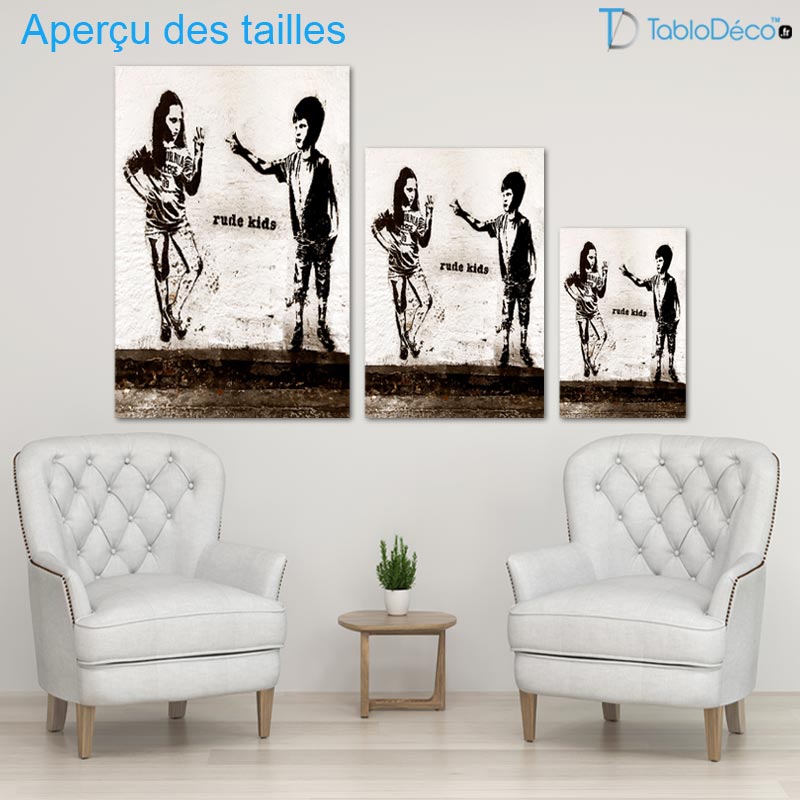 Tableau Banksy "Rude Kids"