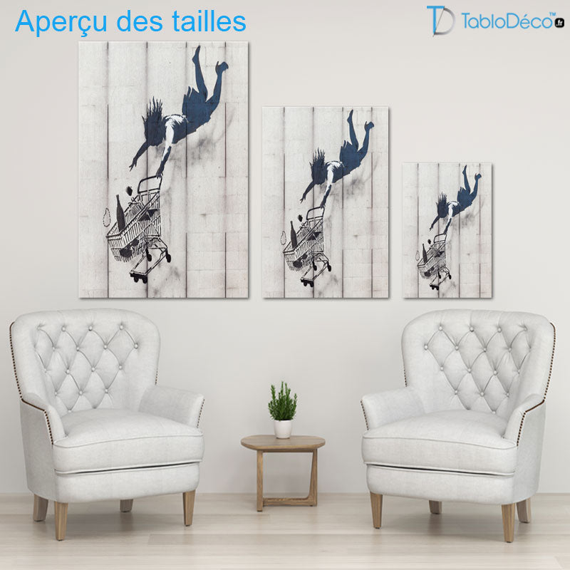 Tableau Banksy "Shop till you drop"